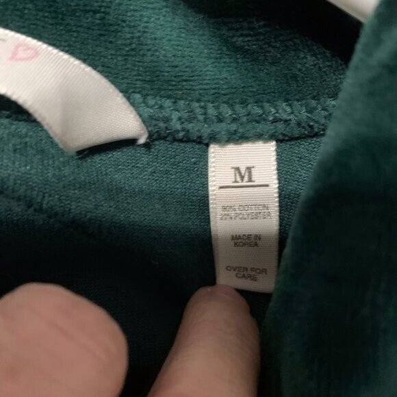 Vintage Victoria Secret Country Green Velvet Top & Pants Pajamas Set Size M - Picture 6 of 11